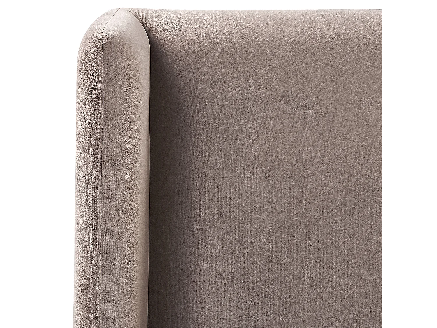 Doppelbett Samt beige taupe mit hohem Kopfteil Lattenrost 160 x 200 cm Arette