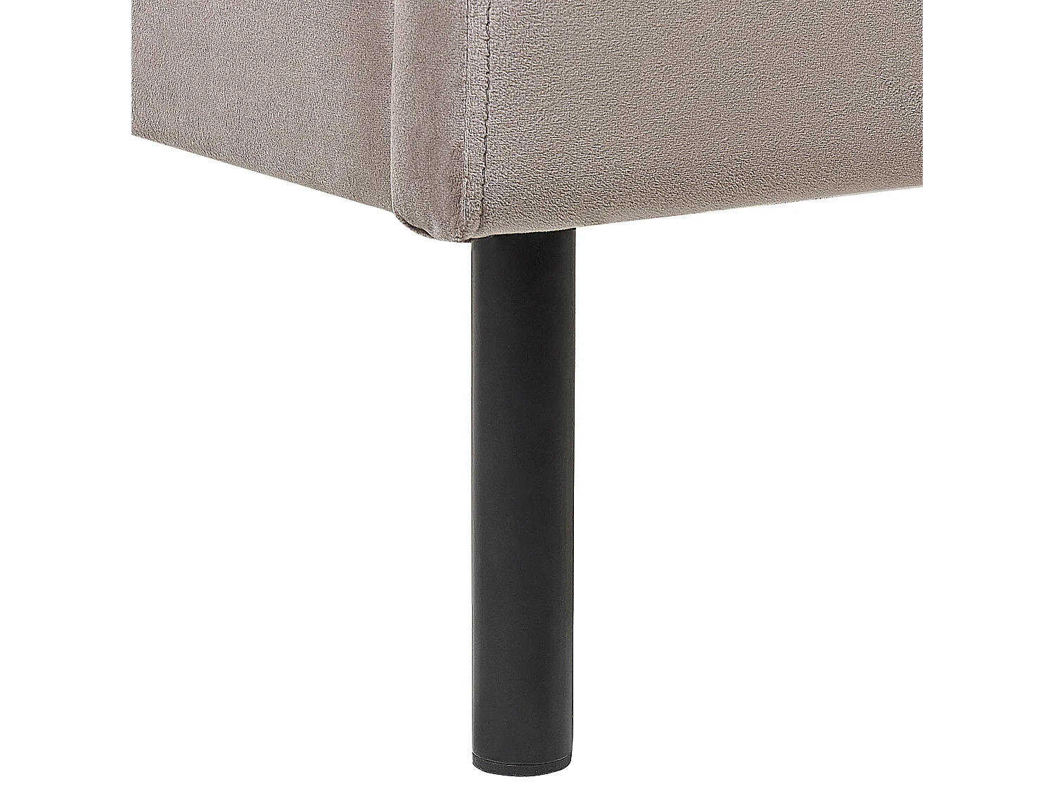 Doppelbett Samt beige taupe mit hohem Kopfteil Lattenrost 160 x 200 cm Arette