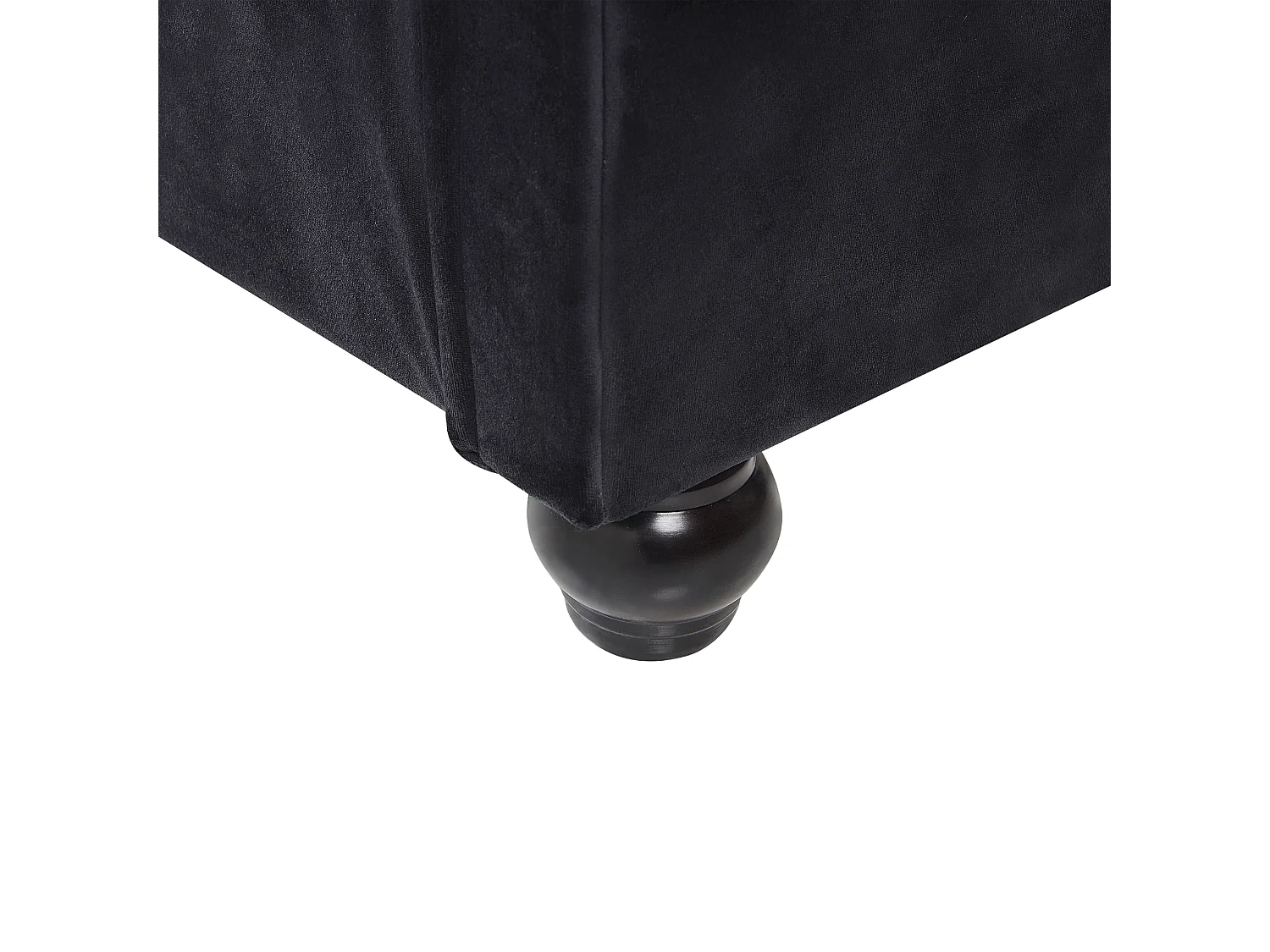 Bed Fluweel AVALLON 140 x 200 cm Zwart