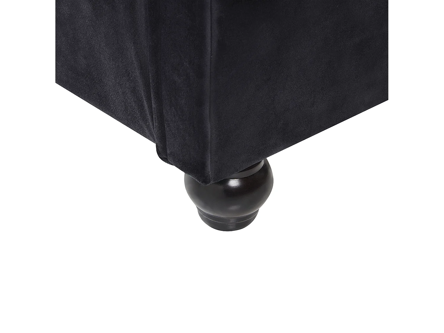 Bed Fluweel AVALLON 140 x 200 cm Zwart