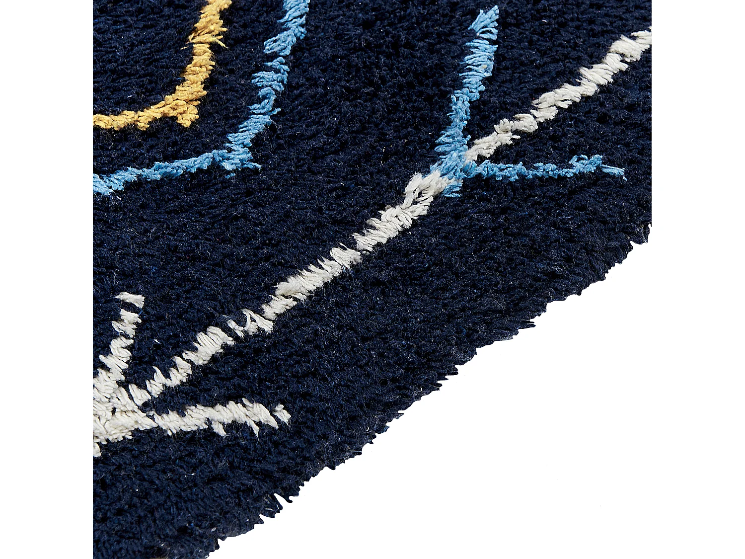 Tapis en coton 140 x 200 cm noir CORUM