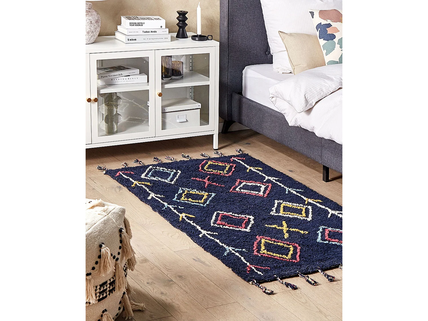 Tapis CORUM Noir 80 x 150 cm Coton