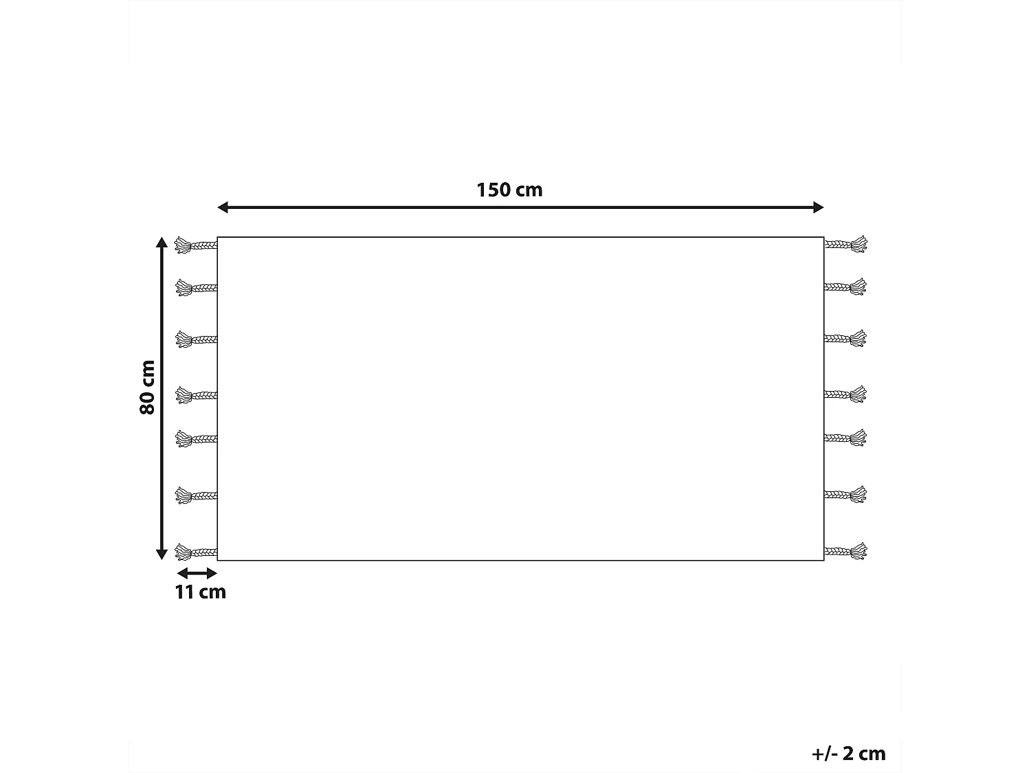 Dywan bawełniany 80 x 150 cm czarny CORUM
