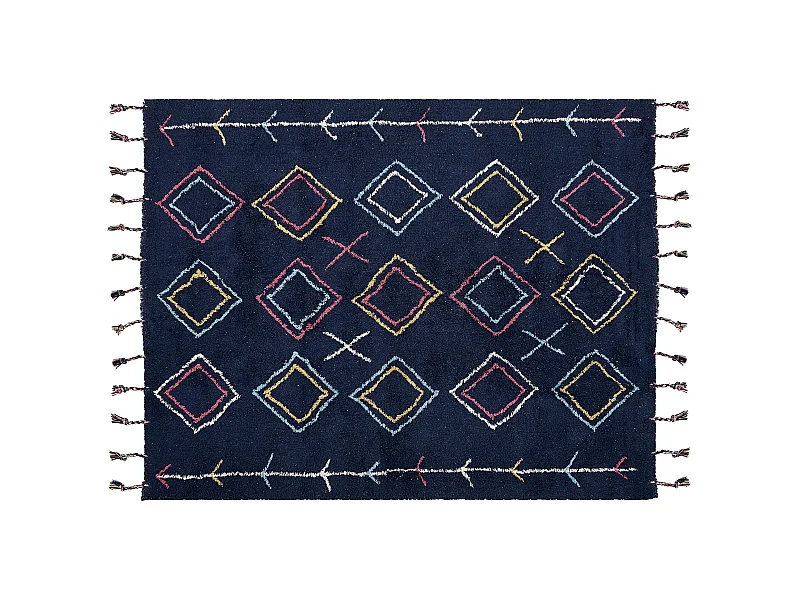 Dywan bawełniany 160 x 230 cm czarny CORUM