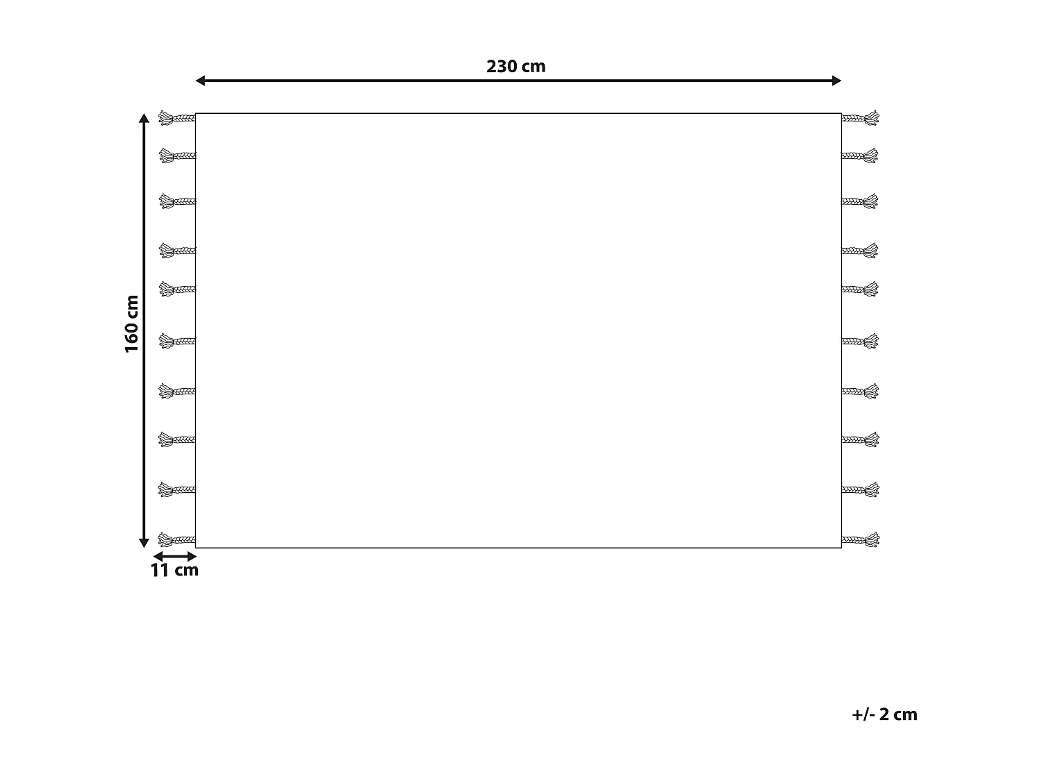 Teppich Baumwolle geometrisches Muster schwarz 160 x 230 cm rechteckig Boho Corum