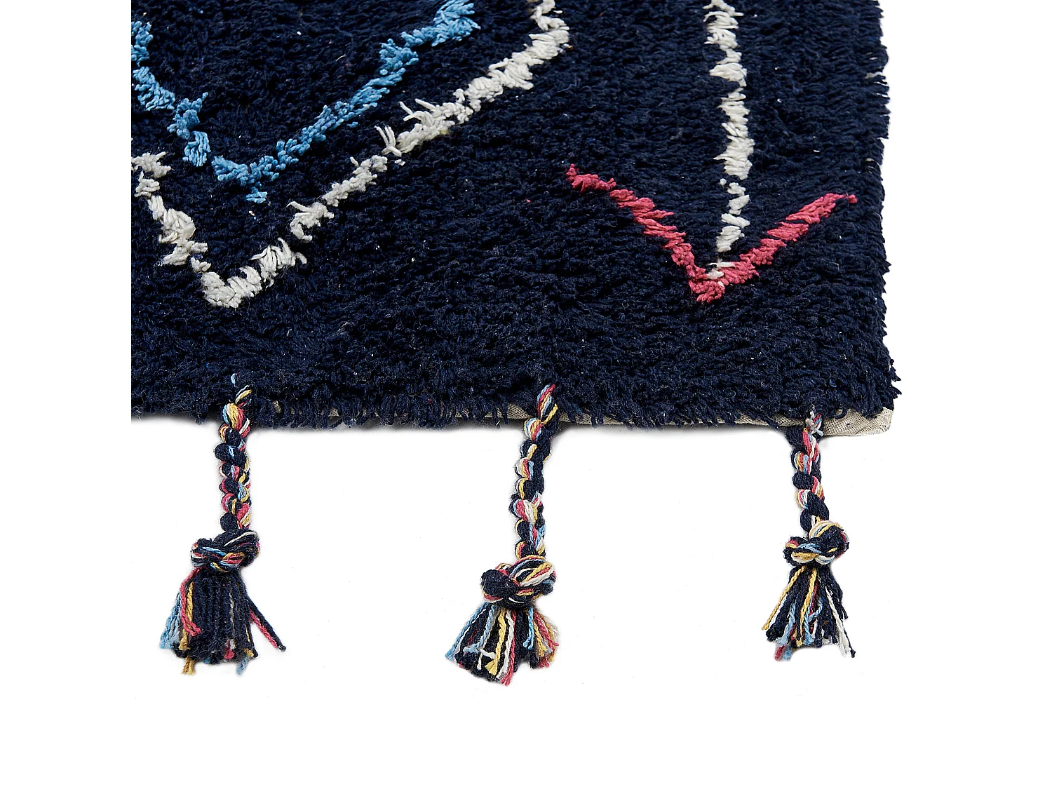 Tapis en coton 160 x 230 cm noir CORUM