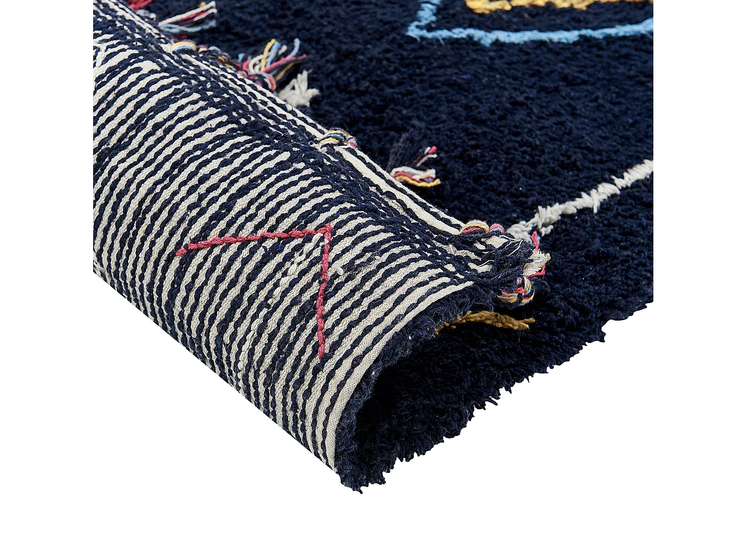 Tapis en coton 160 x 230 cm noir CORUM