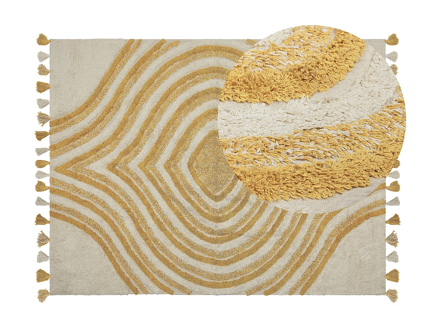 Tapis BINGOL Jaune 160 x 230 cm Coton