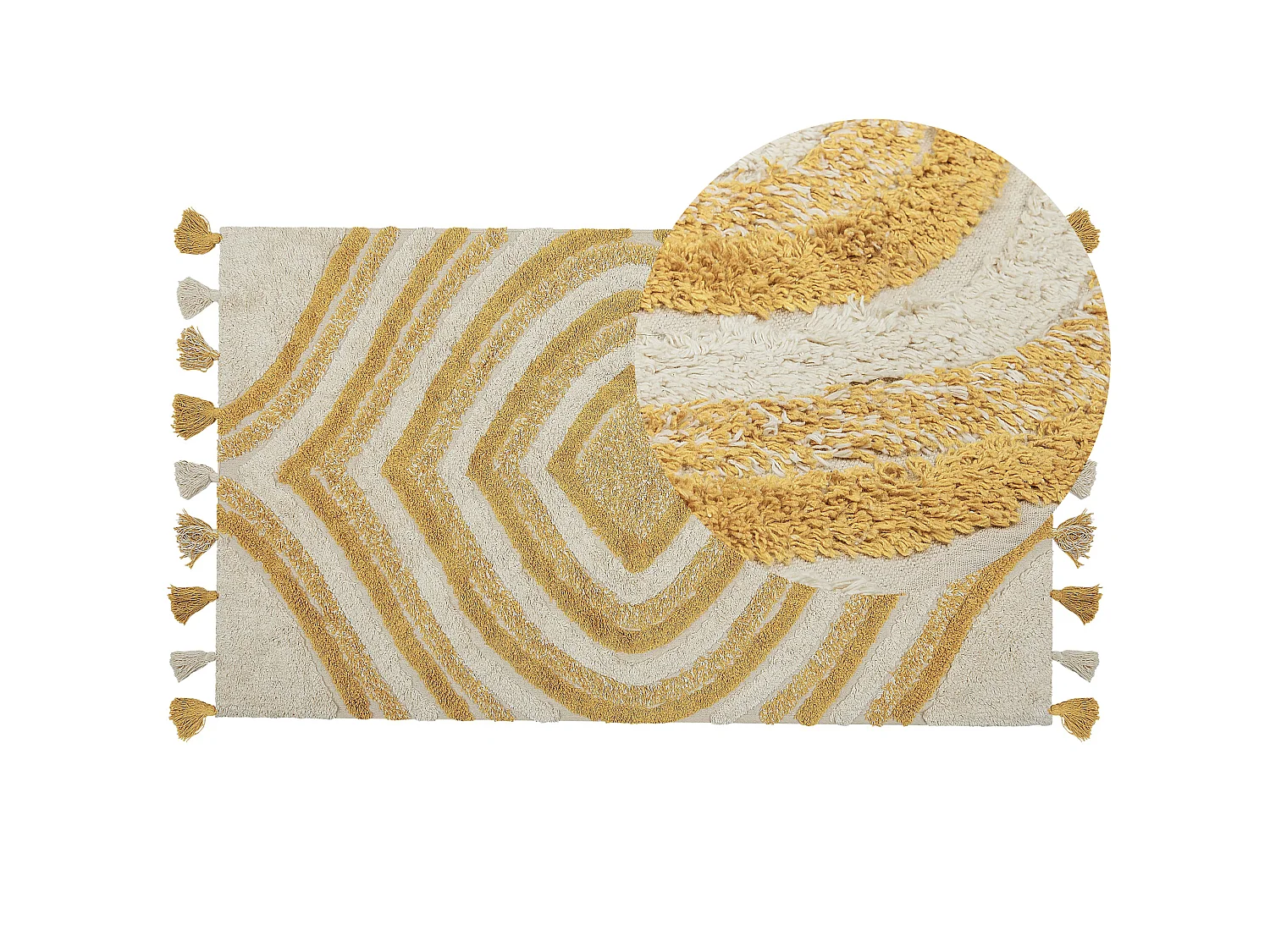 Tapis BINGOL Jaune 80 x 150 cm Coton