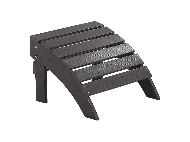 Moderner Fußhocker aus Kunstholz Dunkelgrau für Muskoka Gartenstuhl Adirondack
