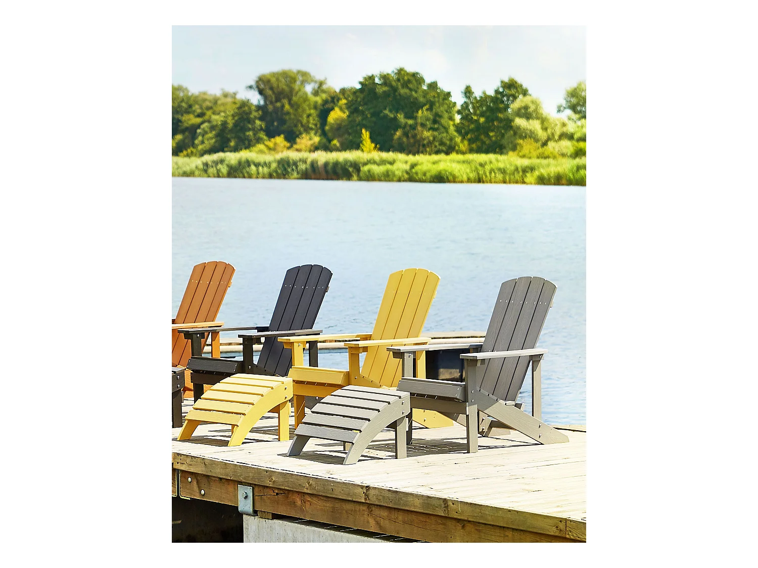 Pouf de jardin ADIRONDACK Turquoise