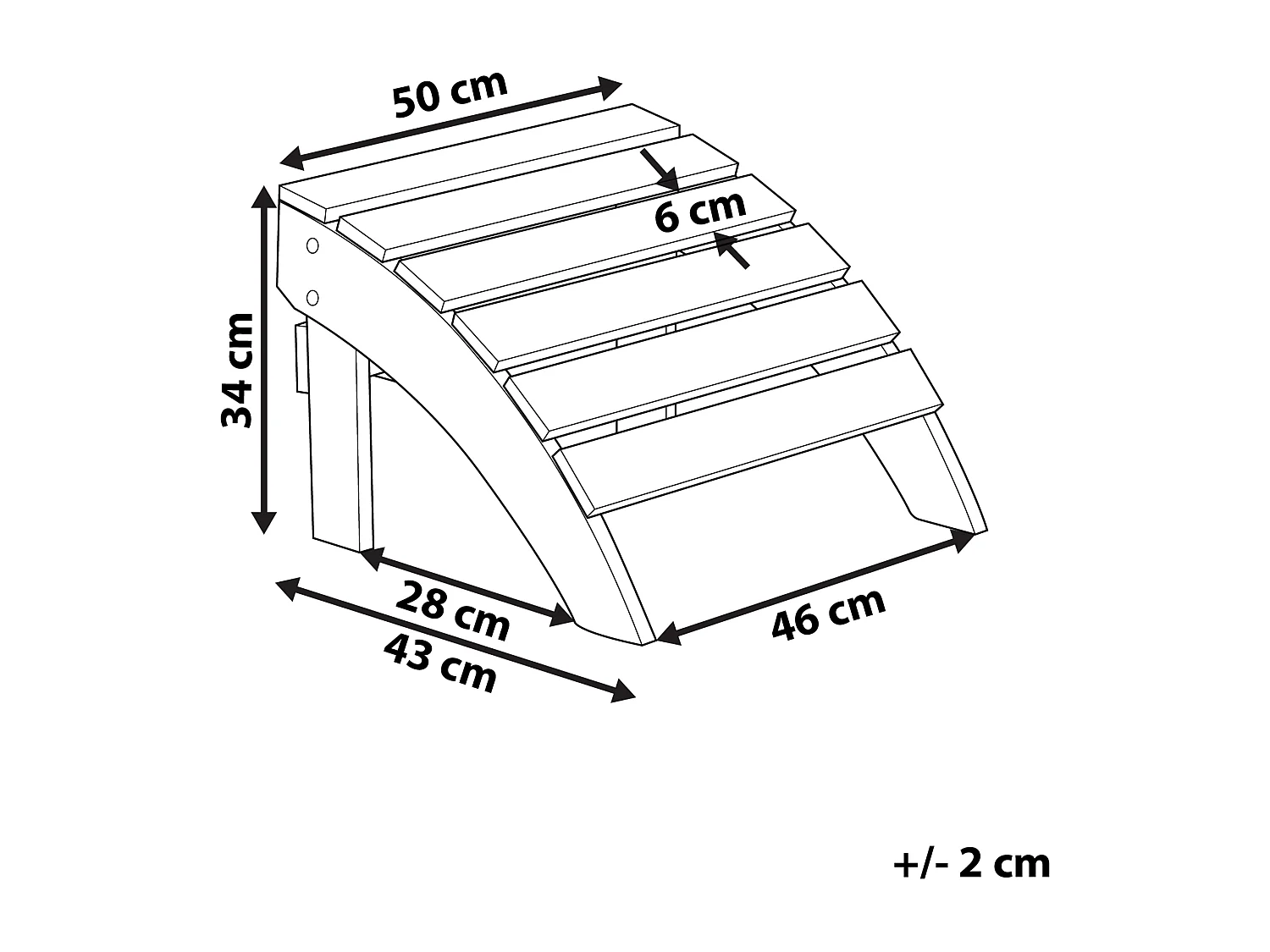 Repousa-pés de jardim ADIRONDACK Branco