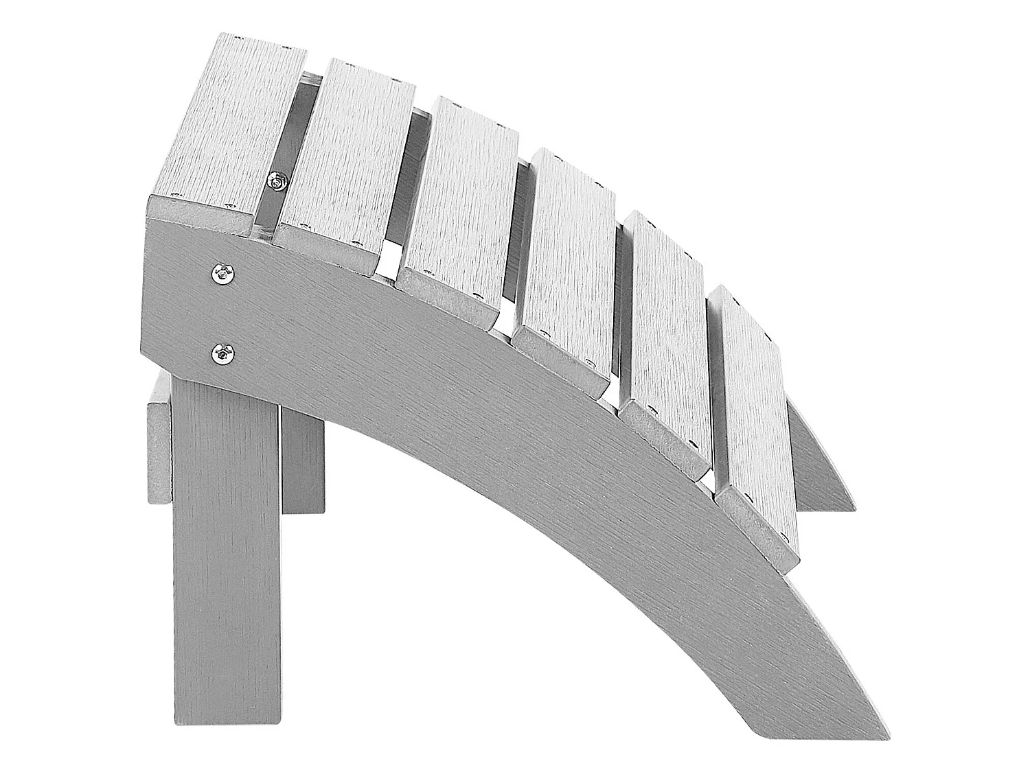 Garden Footstool ADIRONDACK Light Grey