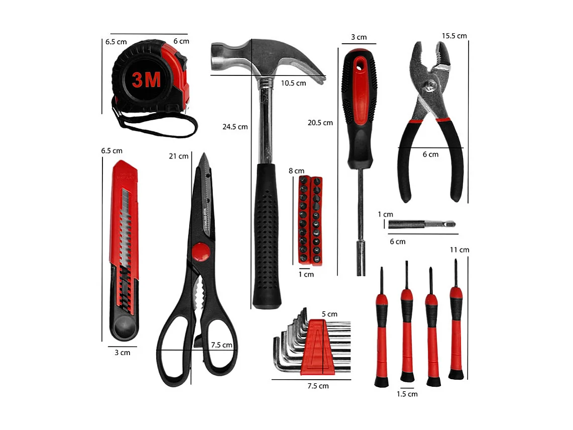 Boîte à outils 39 pièces - BOB