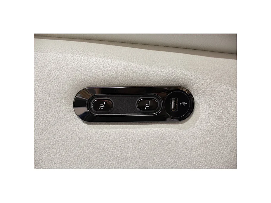 Fauteuil relaxation en tissu gris et simili blanc électrique - ROSARIO