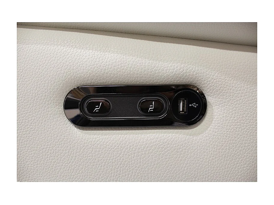 Fauteuil relaxation en tissu gris et simili blanc électrique - ROSARIO