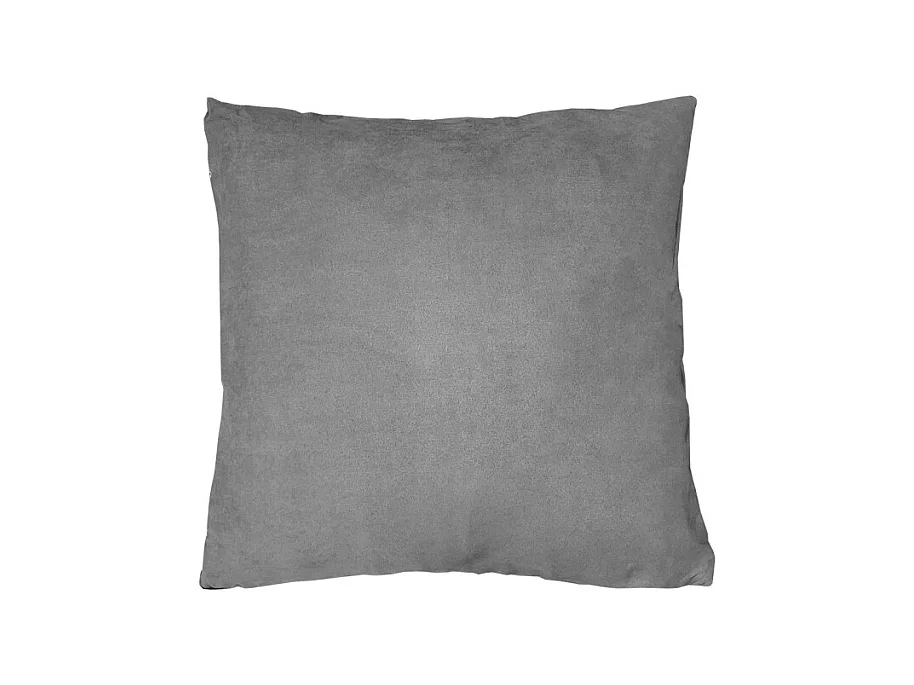 Lot de 2 coussins 45 x 45 cm microfibre gris plis géométriques - PANG