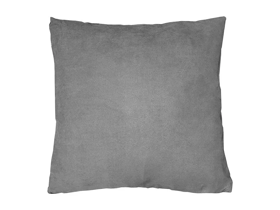 Lot de 2 coussins 45 x 45 cm microfibre gris plis géométriques - PANG
