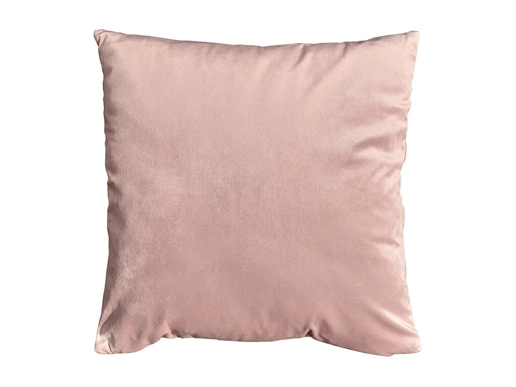 Lot de 2 coussins 45 x 45 cm velours rose et plis géométriques - ROSIE