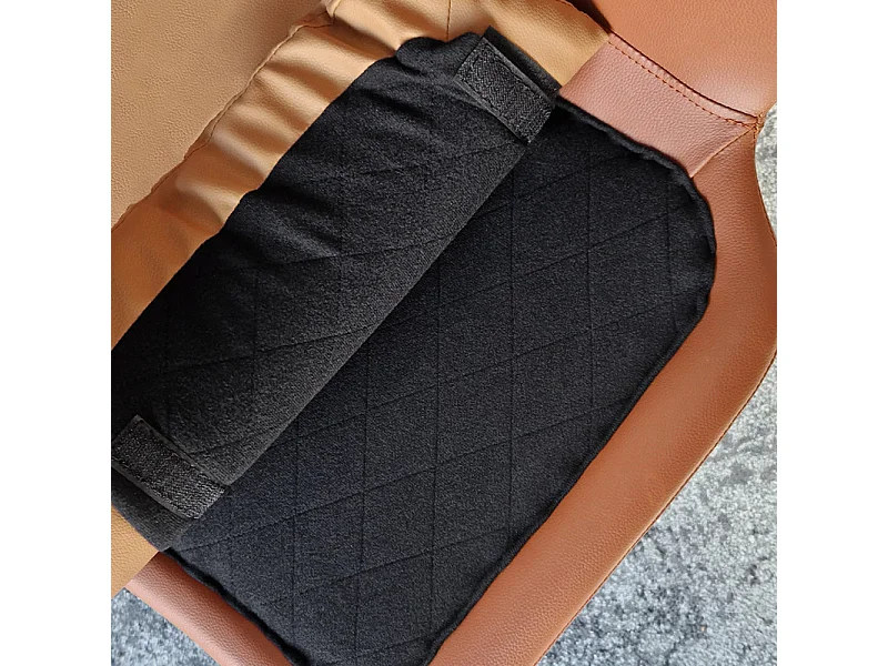 Lot de 2 chaises en simili marron pieds métal noir - RUZAN