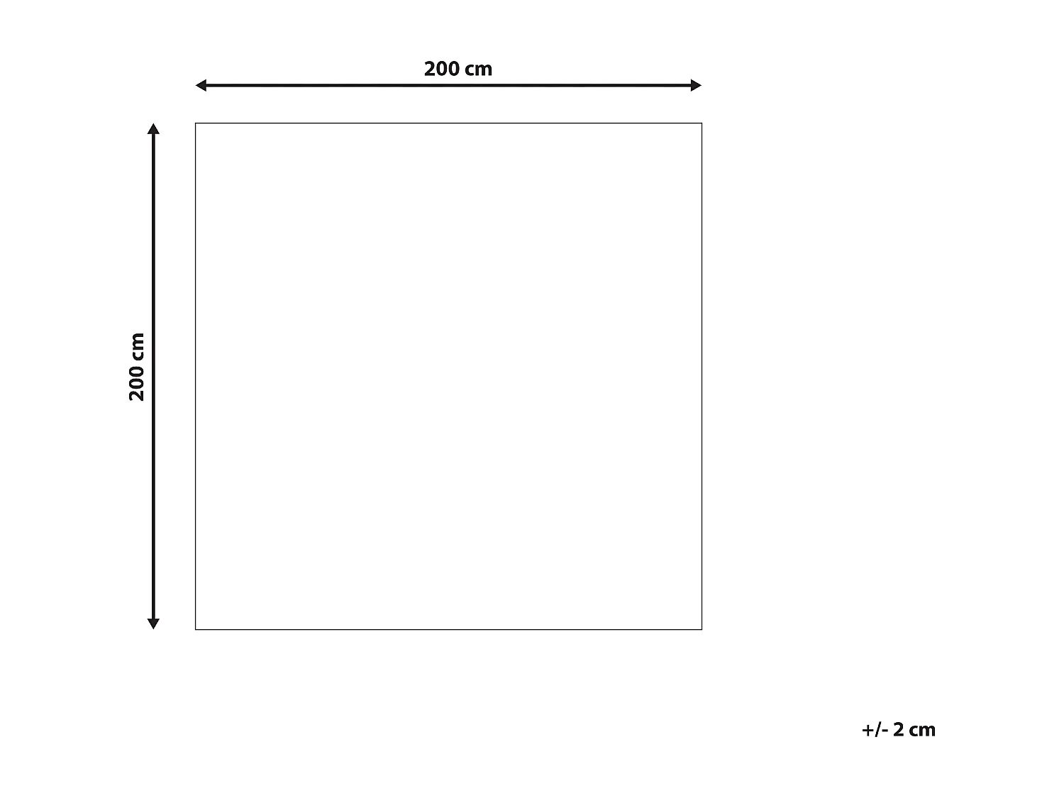 Tapis AKOREN Beige 200 x 200 cm Coton