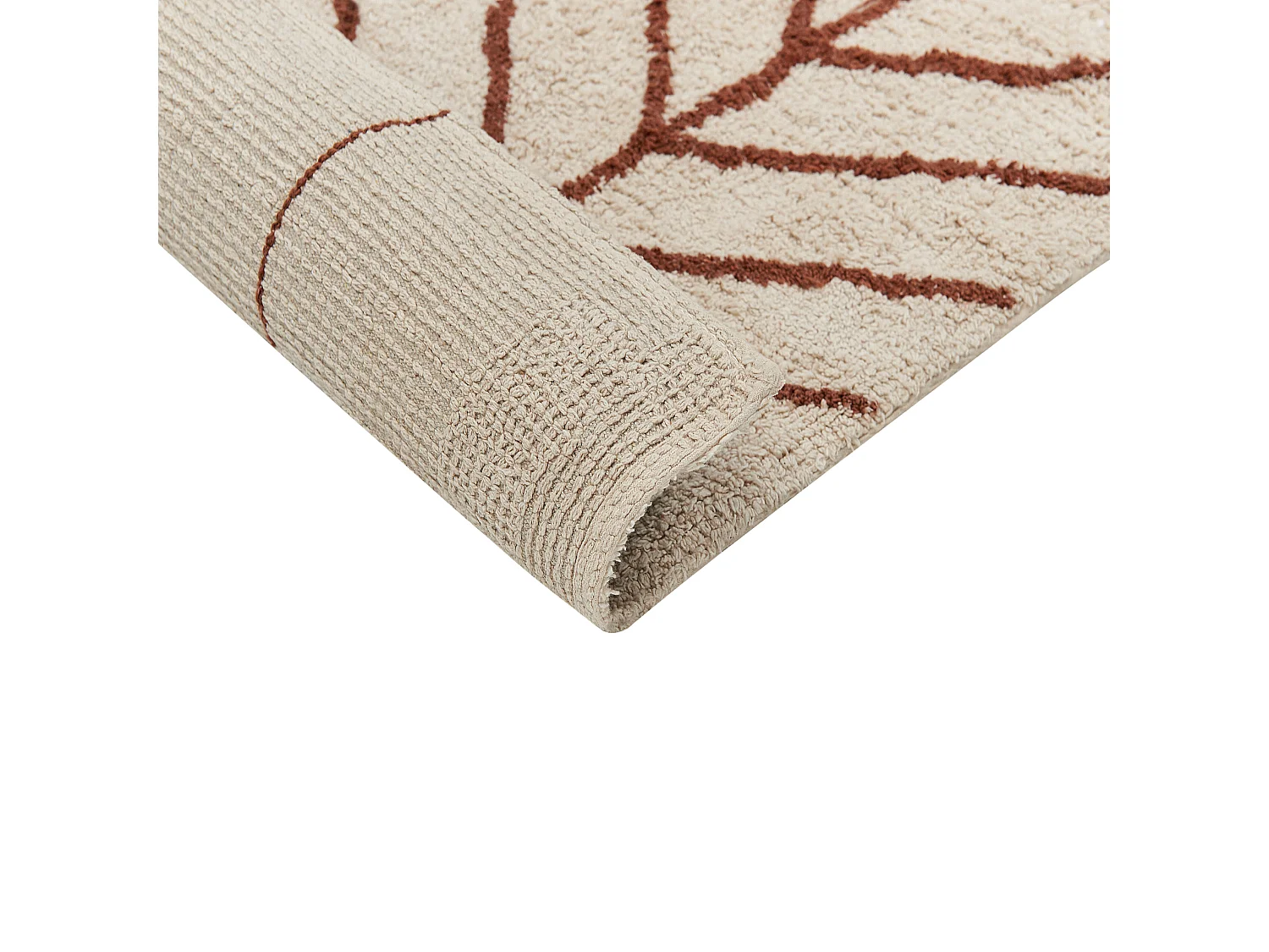 Tapis AKOREN Beige 200 x 200 cm Coton