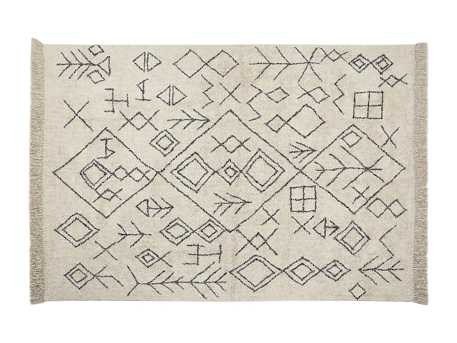 Dywan bawełniany 160 x 230 cm beżowy SOMEK