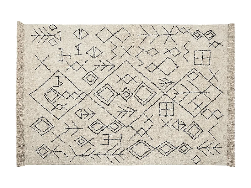 Dywan bawełniany 160 x 230 cm beżowy SOMEK