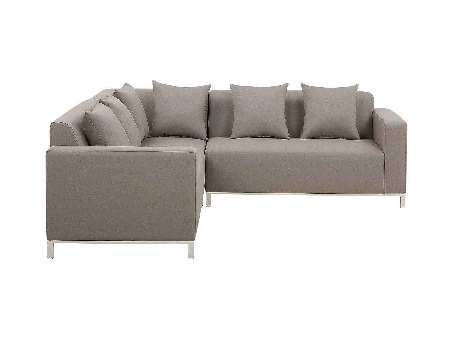 Narożnik ogrodowy ze stolikiem dla 5 osób BELIZE Prawostronny Modułowy Beżowy