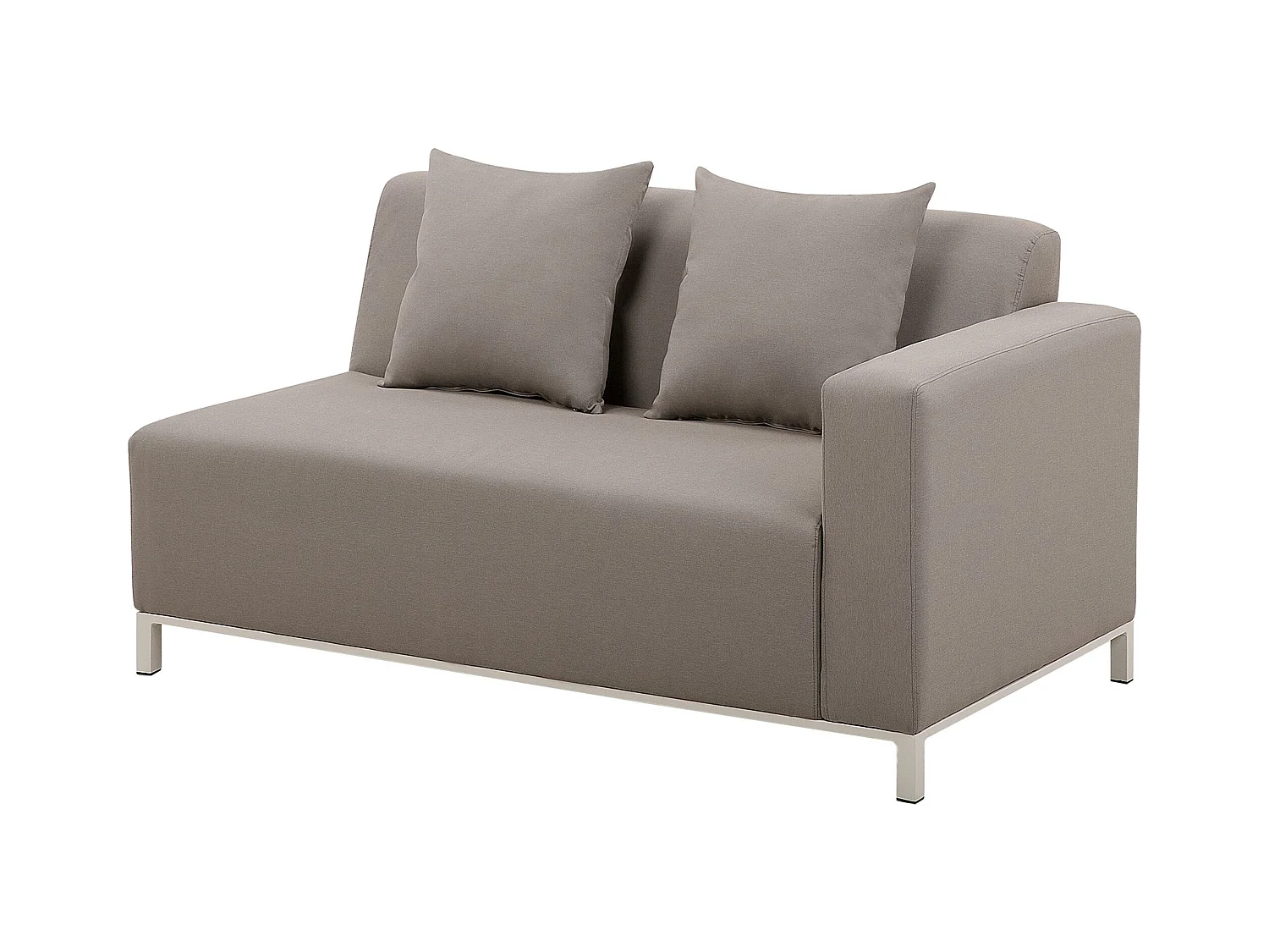 Narożnik ogrodowy ze stolikiem dla 5 osób BELIZE Prawostronny Modułowy Beżowy