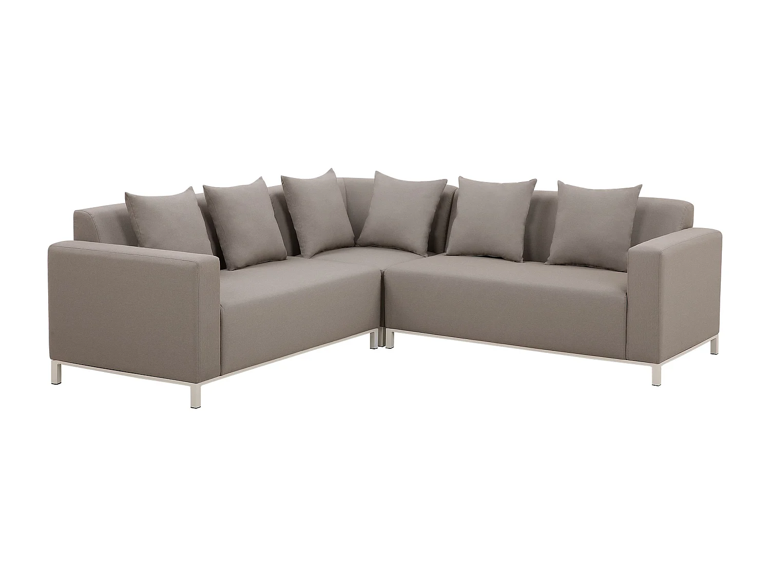 Ensemble de canapés d'angle de jardin 5 places BELIZE Côté droit Beige