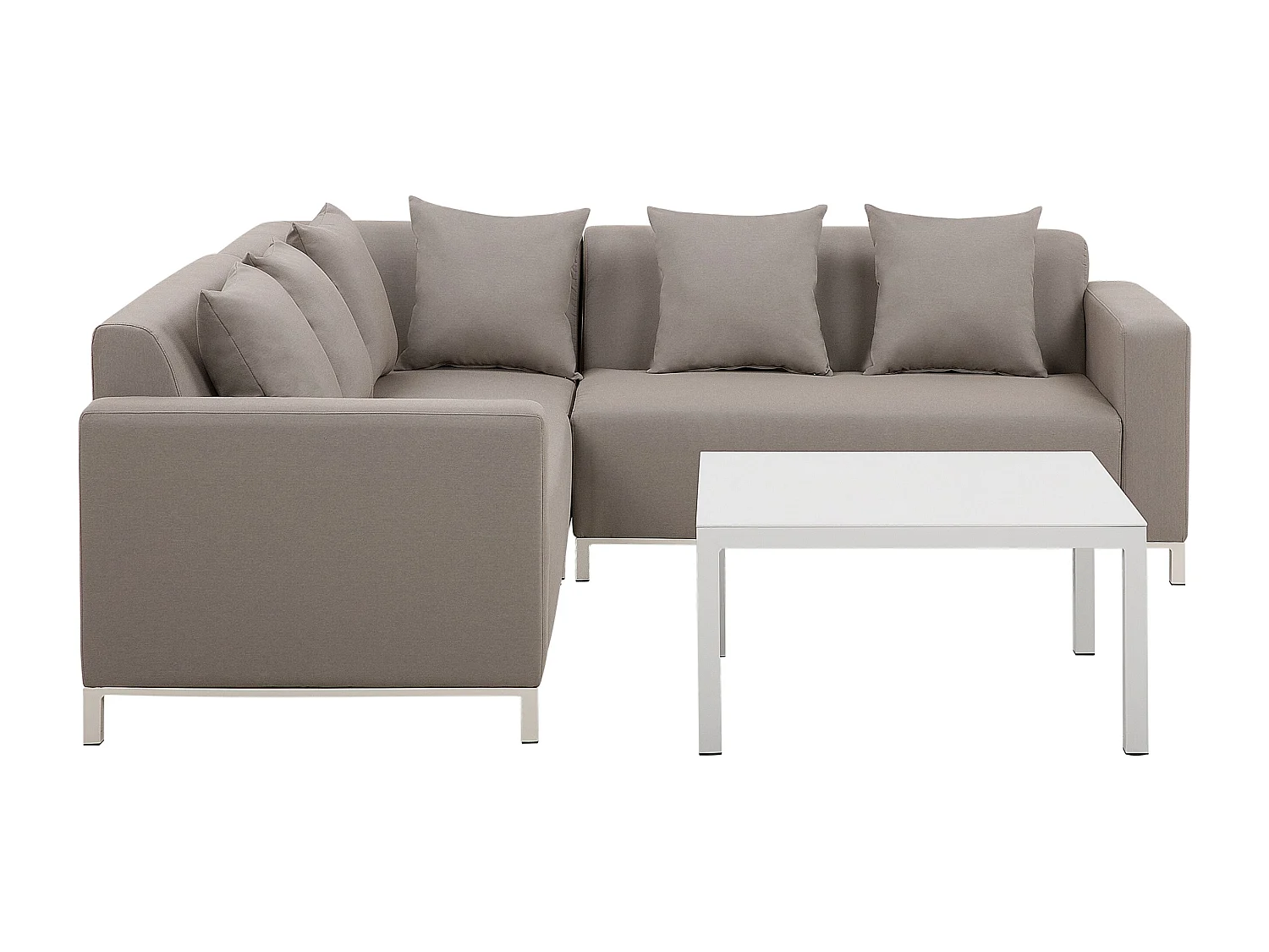 Set di divani angolari da giardino 5 posti BELIZE Lato destro Modulare Beige
