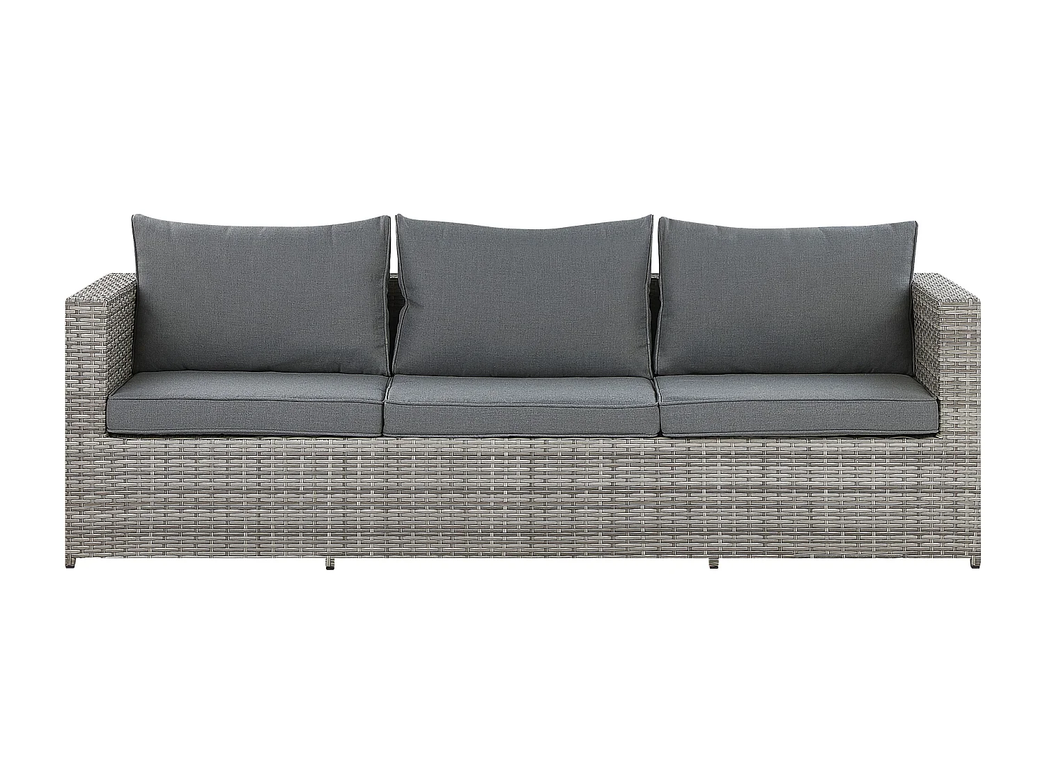 Ensemble de canapés d'angle de jardin 5 places SABBIA Côté droit Gris clair