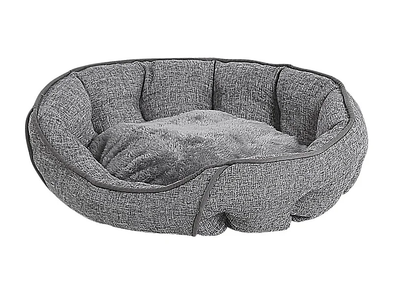 Tierbett CANDIR Leinen Grau