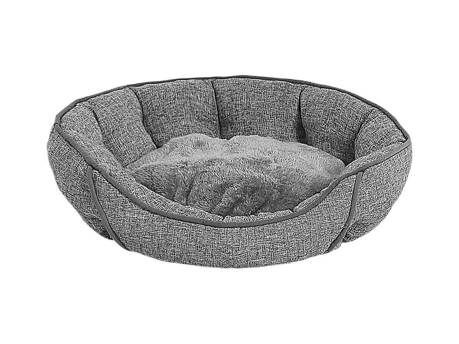 Tierbett CANDIR Leinen Grau