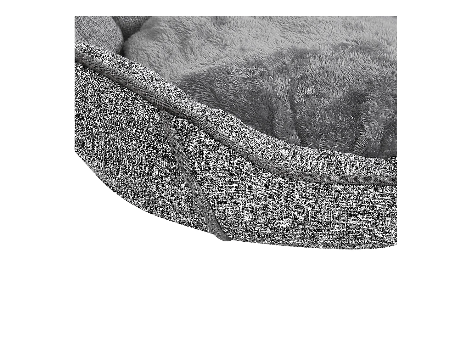 Tierbett CANDIR Leinen Grau