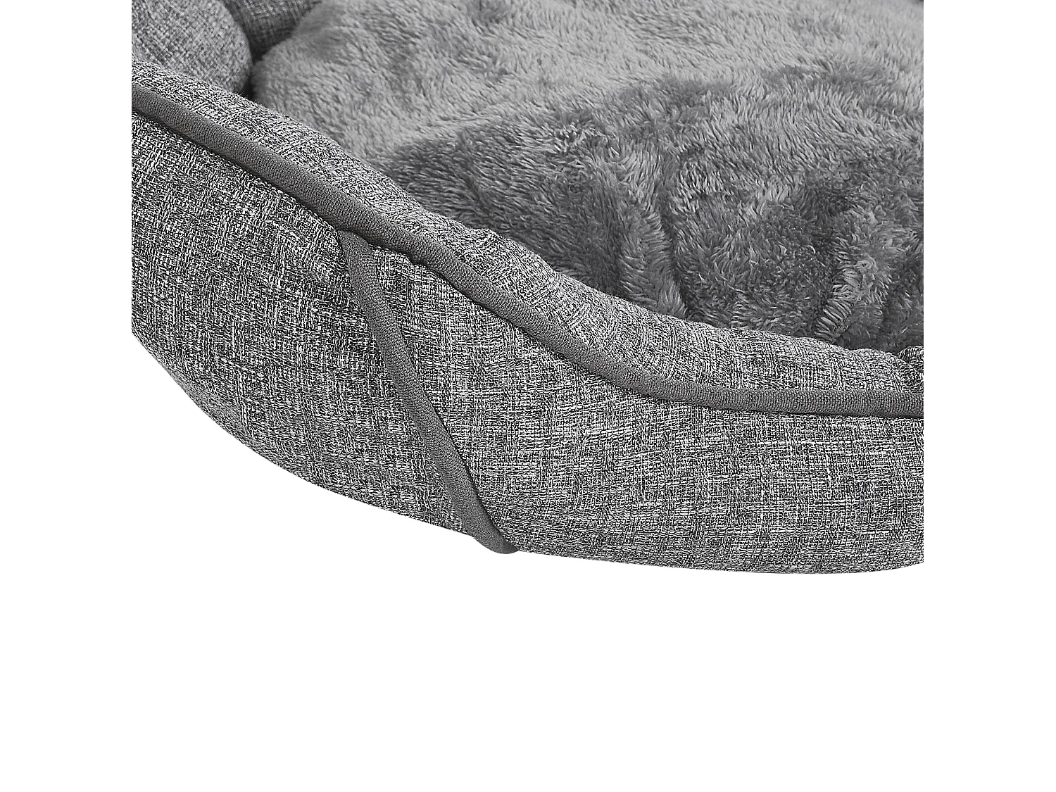 Tierbett CANDIR Leinen Grau