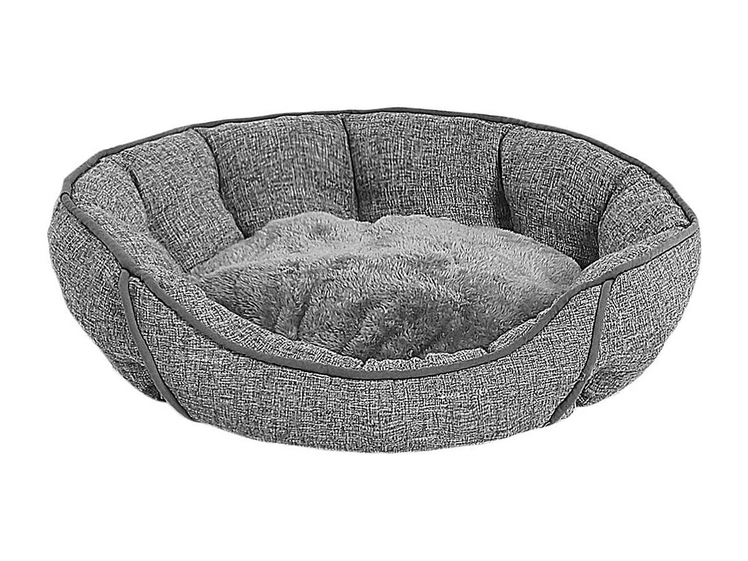 Tierbett CANDIR Leinen Grau