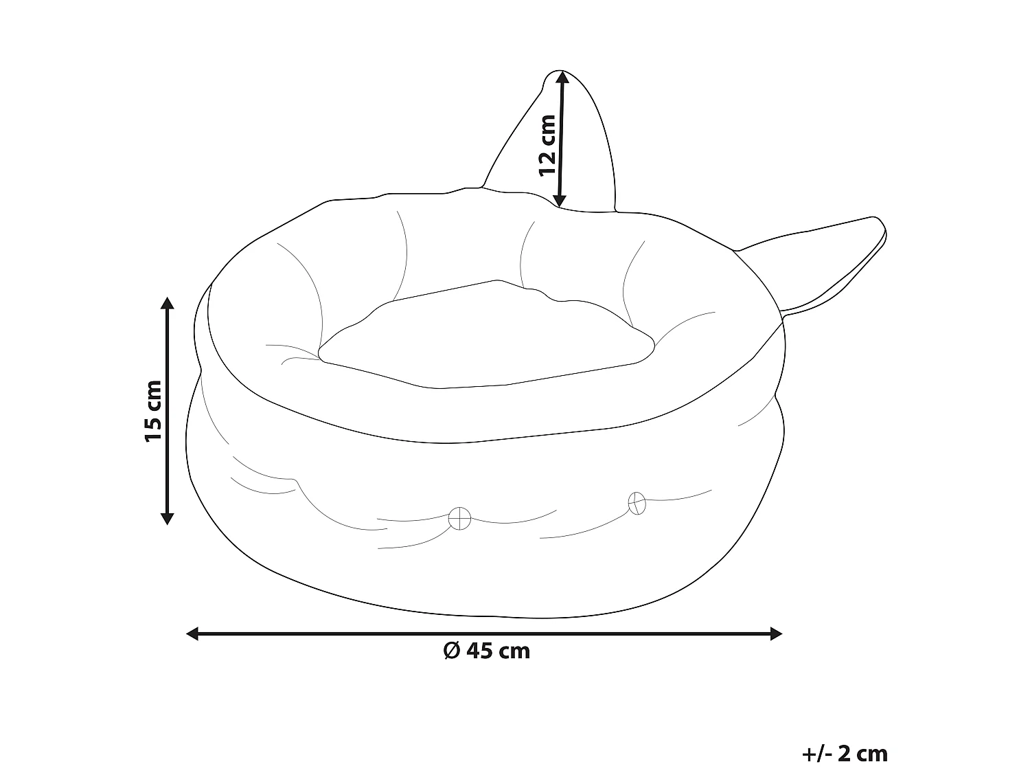 Lit pour animal KEPEZ Tissu Gris