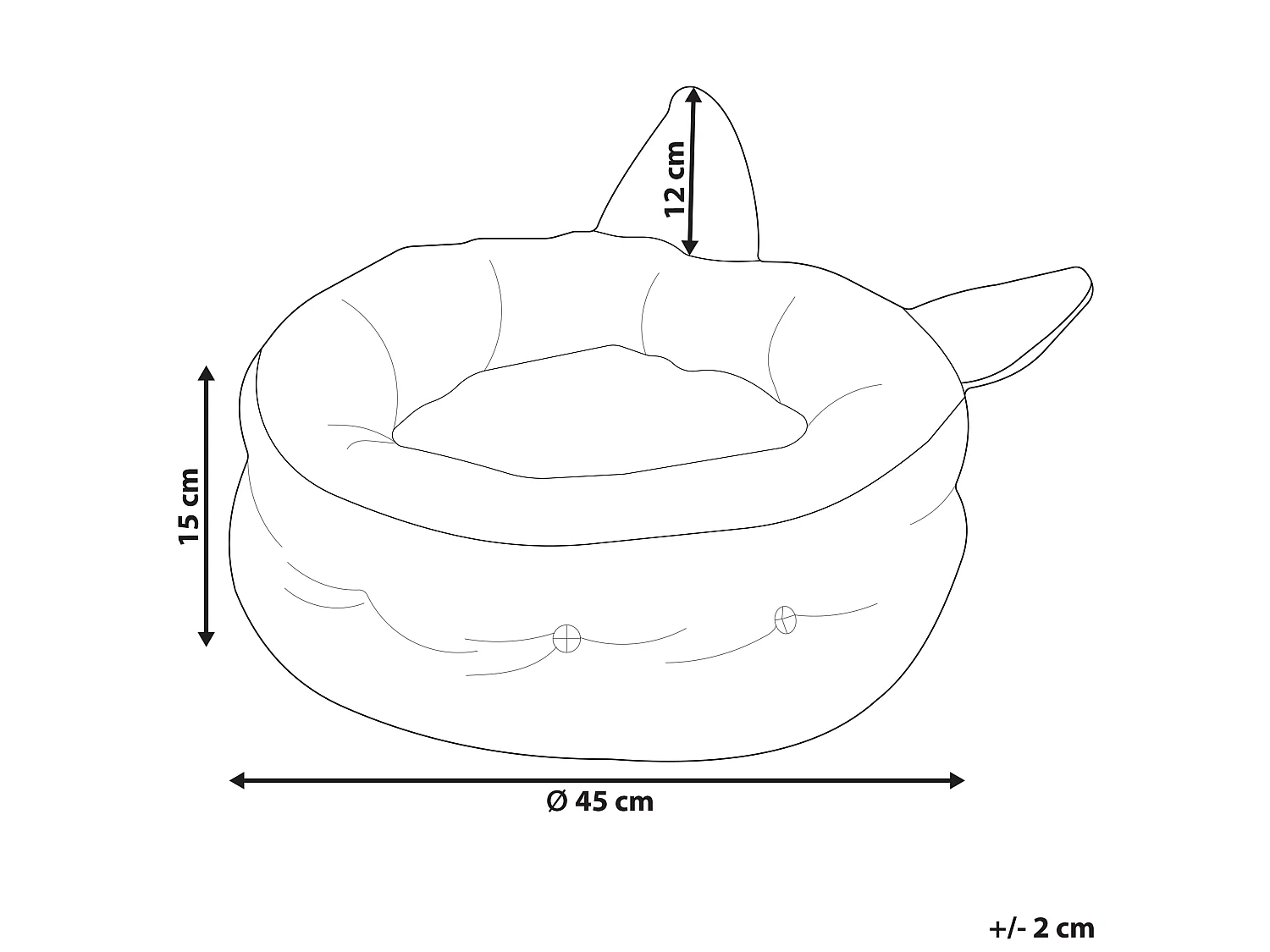 Cama para animais de estimação KEPEZ Tecido Cinzento