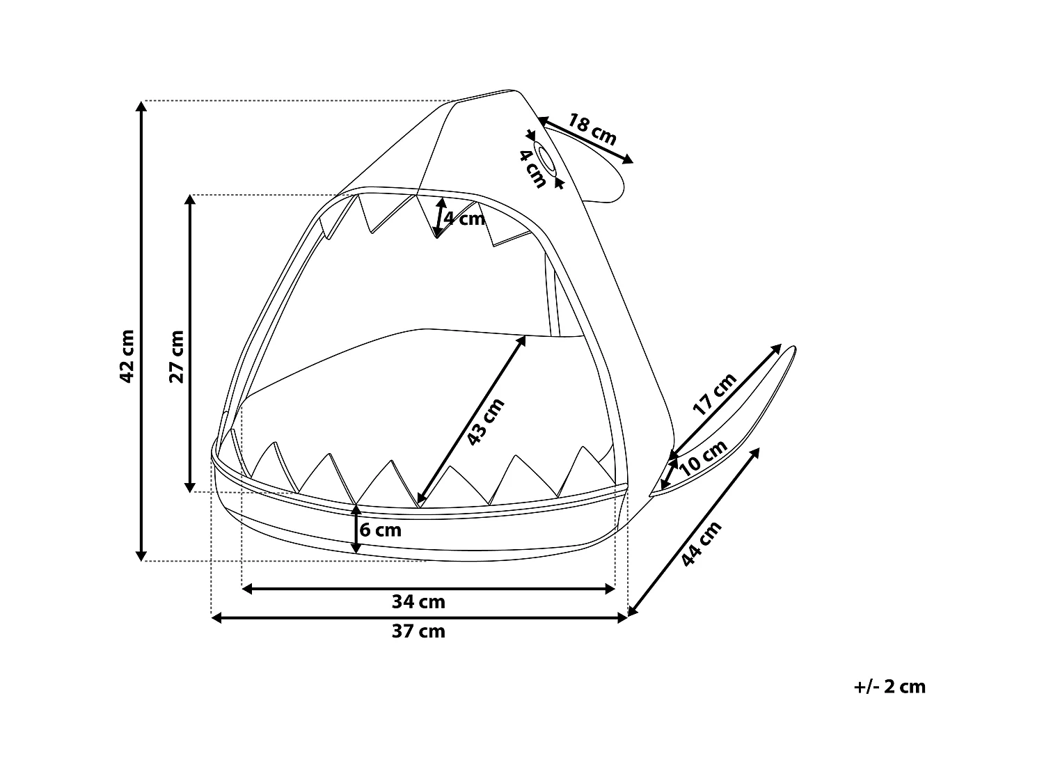 Lit pour animal PIRANHA Filz Gris clair