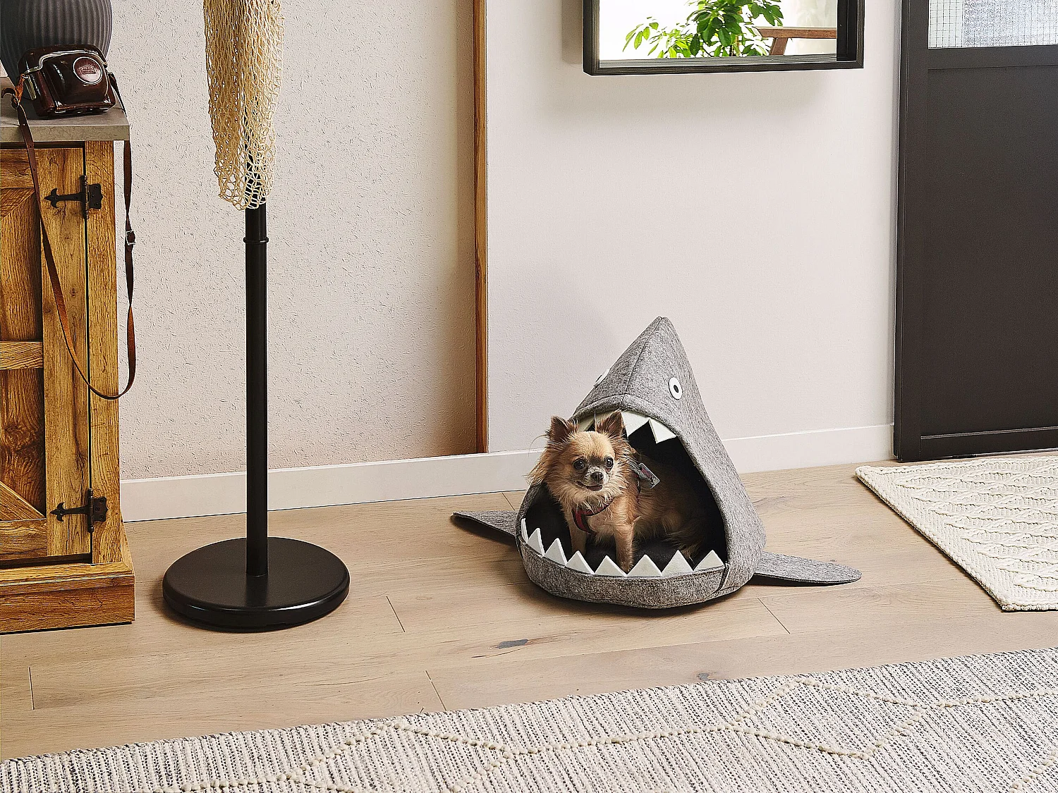 Lit pour animal PIRANHA Filz Gris clair