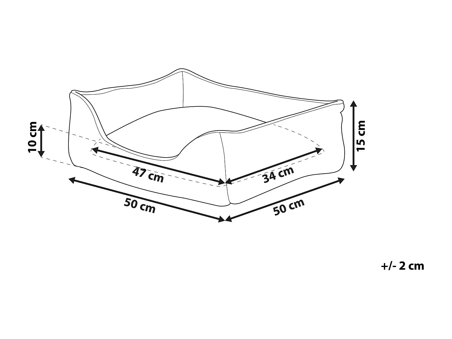 Tierbett HOZAT Baumwolle Braun