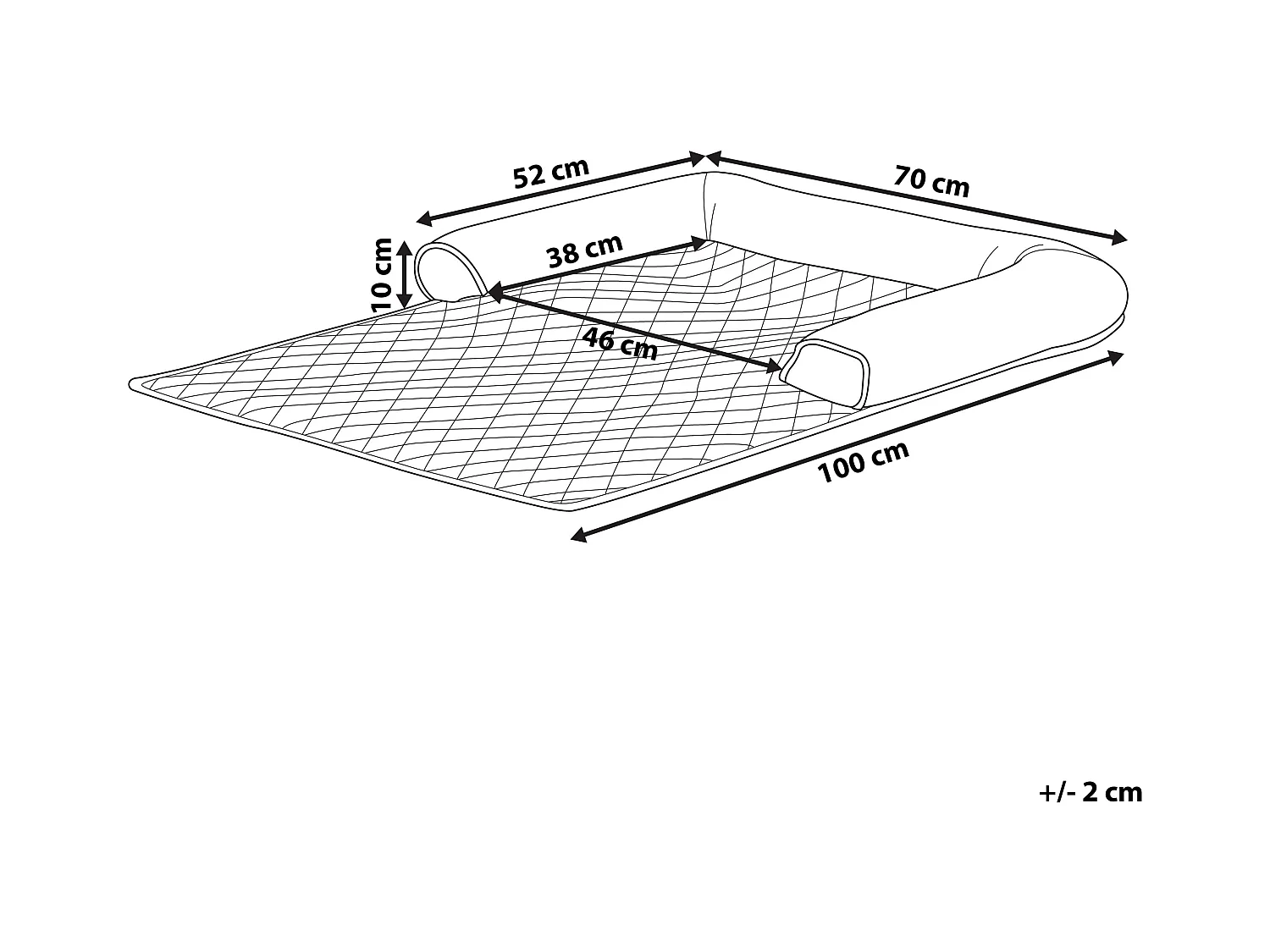 Lit pour animal BOZAN Tissu Gris