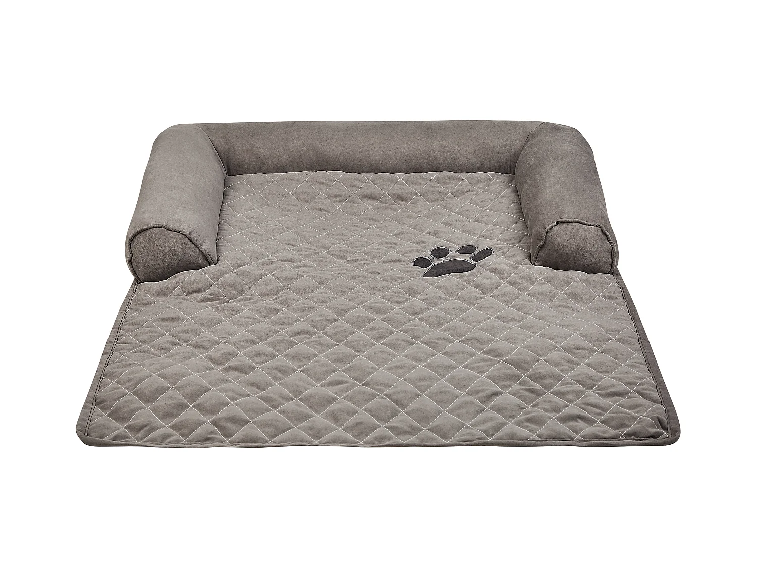 Lit pour animal BOZAN Tissu Gris
