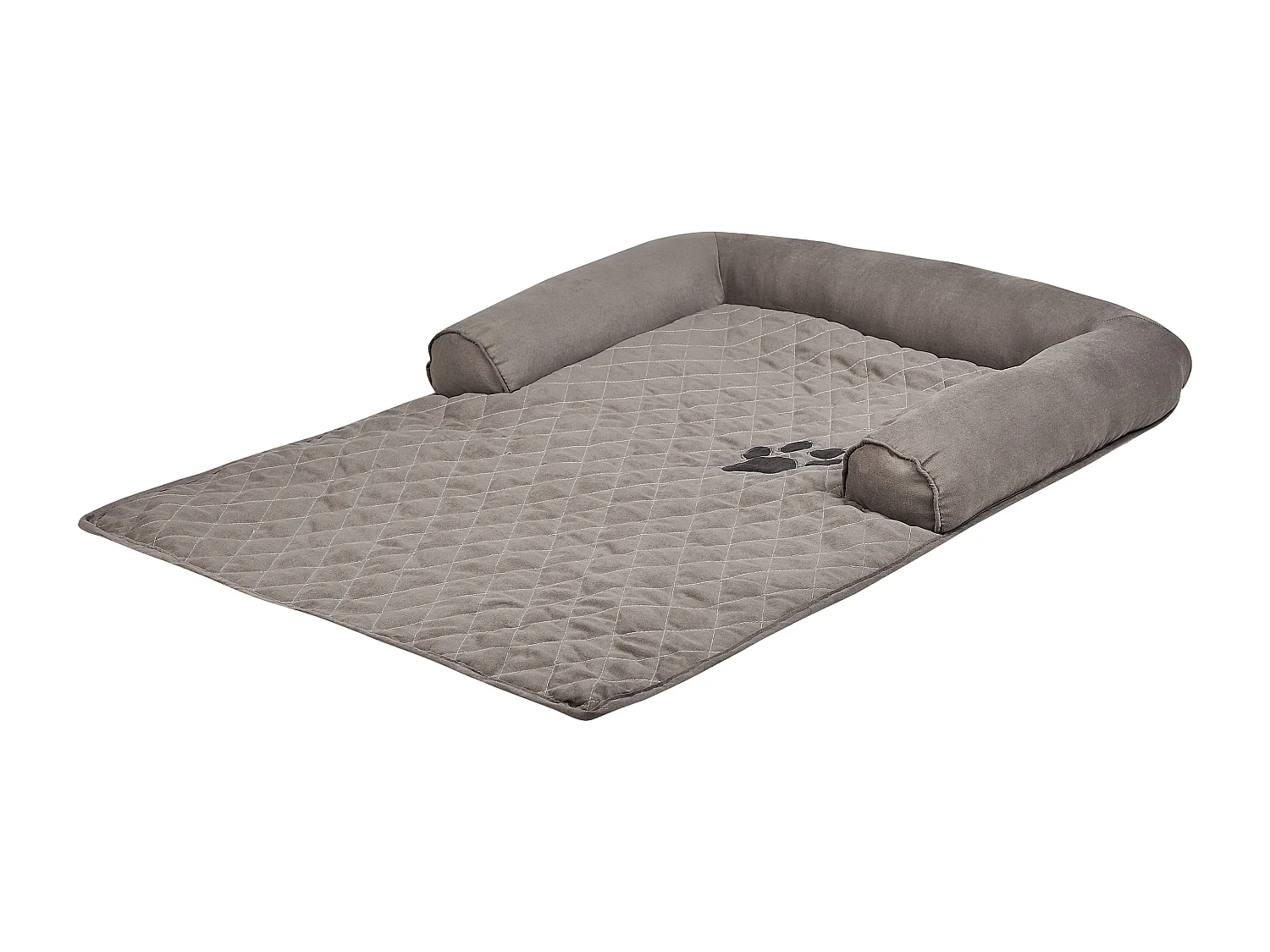 Lit pour animal BOZAN Tissu Gris