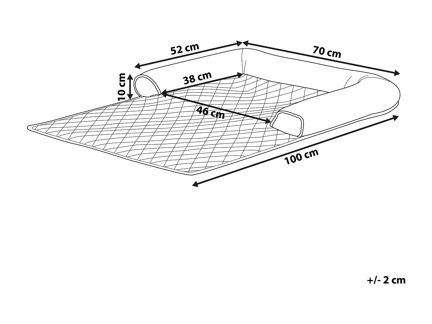Lit pour animal BOZAN Tissu Gris