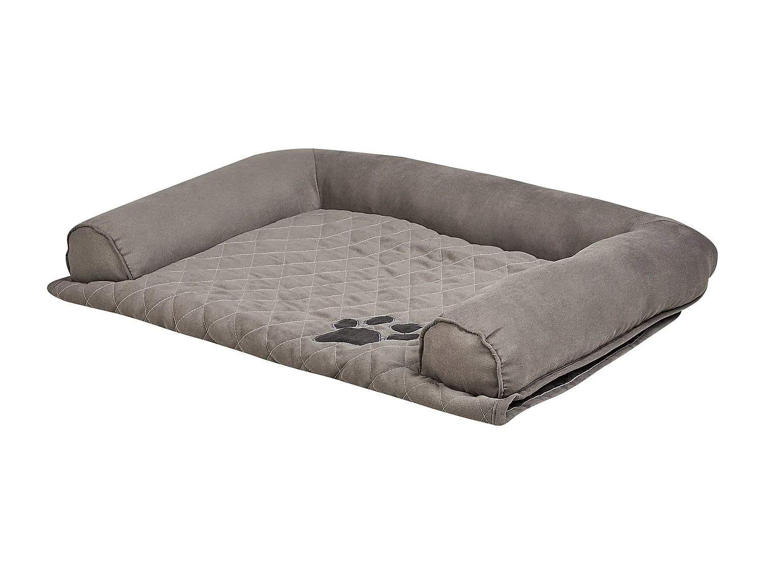Lit pour animal BOZAN Tissu Gris