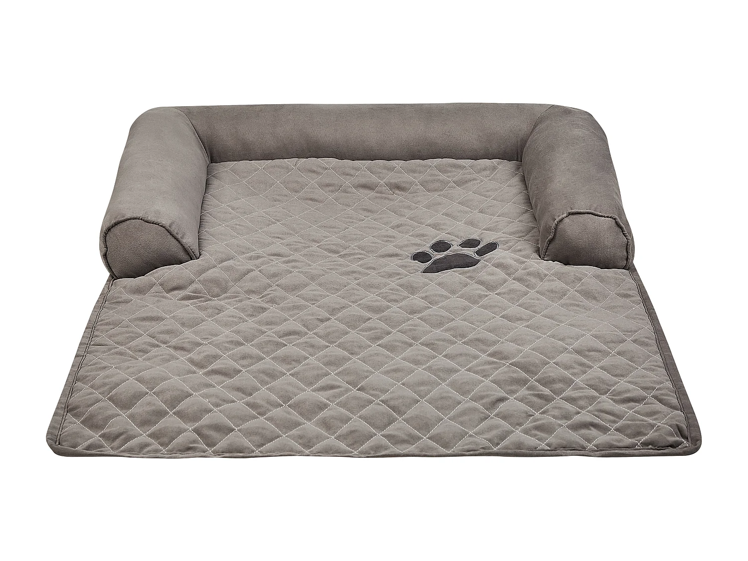 Lit pour animal BOZAN Tissu Gris