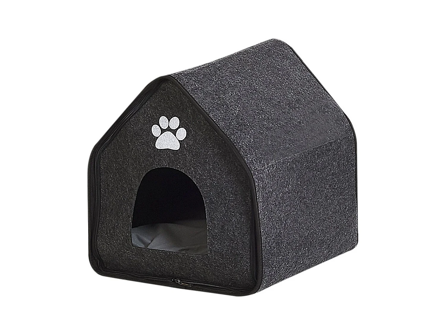 Weiches Tierbett Filz dunkelgrau 40x40 cm für kleine Tiere Jangi